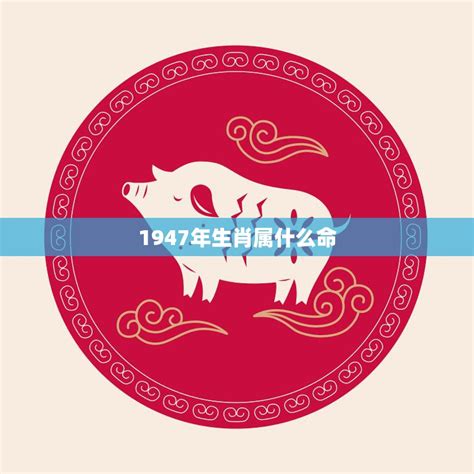 1947年生肖猪|1947年属什么生肖